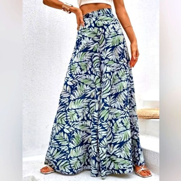 Tropical boho palazzo Pants - Picture 4 of 5